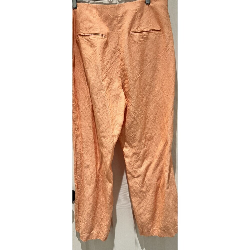 Ann Taylor Peach Linen Blend Pants Size 14 - Picture 5 of 8